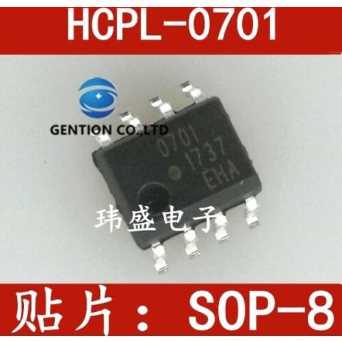 10PCS Prints 701 HCPL-0701 SOP8 high-speed photoelectric coupler light coupling in stock 100% new and original