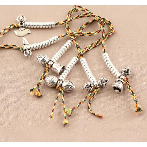 100% 925 Silver Tibetan Malas Counters Pure Silver Buddhist Prayer Beads Counters Sterling Silver Buddhist Rosary Counters