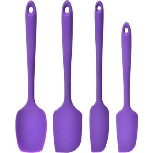 4 pcs Kitchen Silicone Cream Butter Cake Spatula Mixing Batter Scraper Brush Butter Mixer Baking Tool Kitchenware