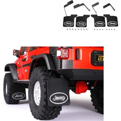 4pcs Rubber Fender Front Rear Mudguard Boards for 1/10 Axial SCX10 III Wrangler RC Crawler Car Accessories Parts