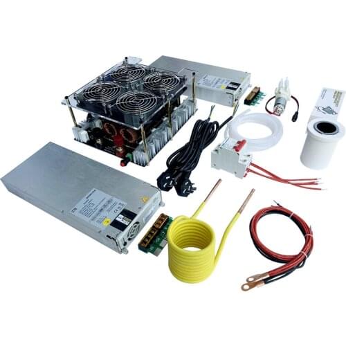 5000W ZVS Induction Heater Induction Heating PCB Board Heating Machine + Coil+Pump+ crucible+power supply
