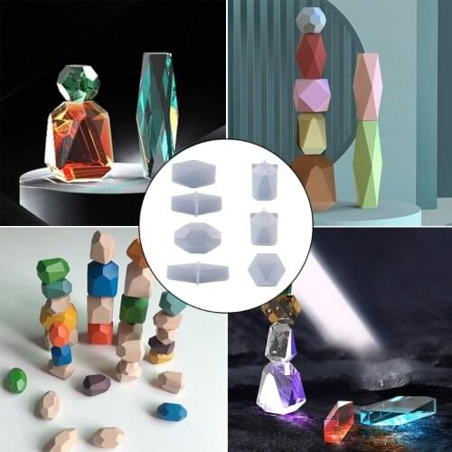 7pcs Building Blocks Epoxy Resin Mold Educational Toys Silicone Mould DIY Crafts Jewelry Casting Tools Drop Shipping