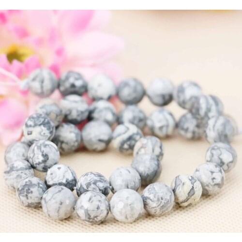 10mm Accessories White@Black Natural Round multicolor beads Stone For Necklace Bracelet 15inch Jewelry making design wholesale