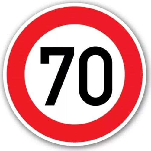 Car sticker speed limit 70 km / h sticker high quality fashion personalized PVC waterproof sunscreen