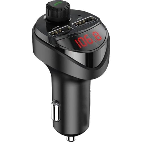 Car FM Transmitter Wireless Handsfree Audio Receiver Auto MP3 Player 3.4A Dual USB Fast Charger Bluetooth Car Accessories