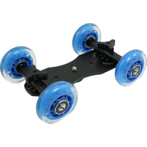 Quick Release Plate Dolly Video Track Rail Car Blue Black for Camera