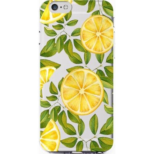 Lemon slices Phone Case plant Flower 2019 New Fashion Soft Silicone Transparent Cover For iPhone 7 6 6S 8Plus 5s 5 X XS XR XSMax
