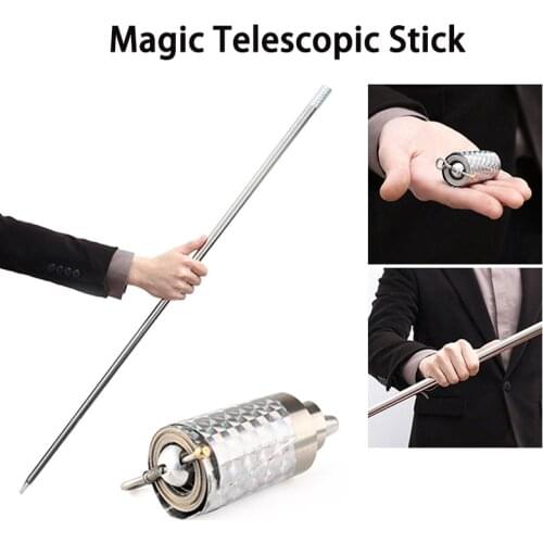 Child Sports 1pcs 120CM length Appearing Cane silver cudgel metal magic tricks for professional magician stage street close up