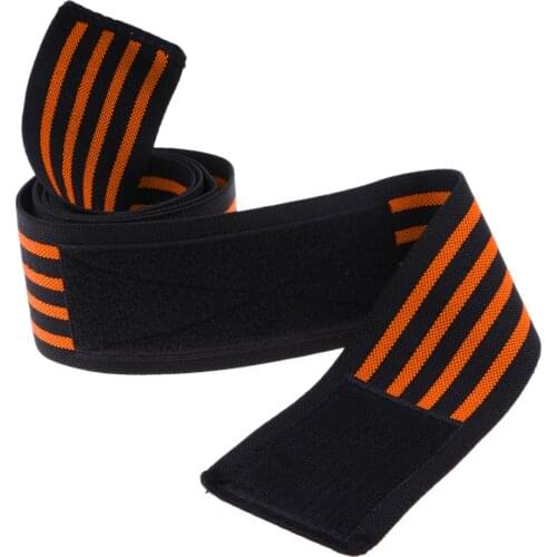 Elastic Knee Wraps Weight Lifting Bandage Straps Guard Pads for Tennis Cycle