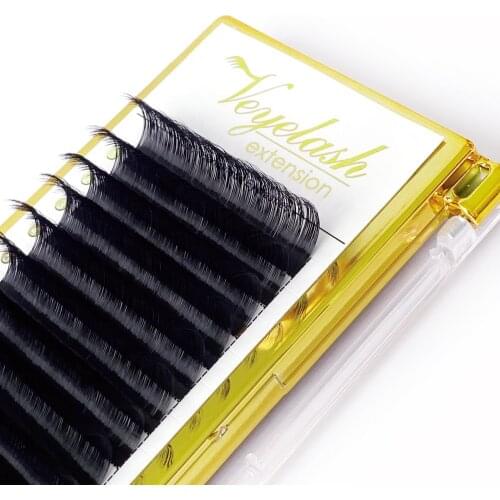 Individual eyelash extension 100% Handmade DD Curl Russian Volume Lashes Extension Faux Mink Eyelashes Custom Package Lash