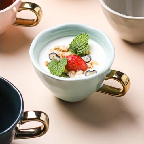 Japanese style creative personality mugs ceramic cups household high-quality large-capacity breakfast milk cups coffee cups