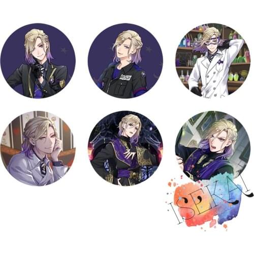 Twisted Wonderland Game Vil Schoenheit Collection Pomefiore Metal Badge Brooch Pins