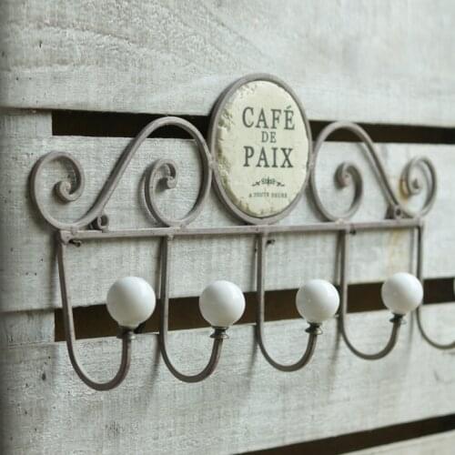 Metal handmade shabby chic vintage coat hooks wall mounted