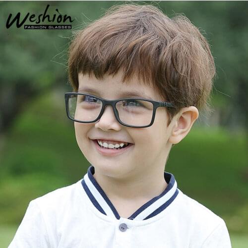 Glasses Kids Anti Blue Light Blocking Optical Frame Children Eyeglasses Girl Boy Clear lenses UV400 Anti Glare Filter 0-4 2019