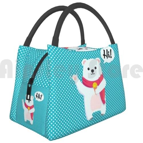 Cooler Lunch Bag Picnic Bag Ice Cream Polar Bear Polar Bear Polar Bear Summer Fun Cute Ice Cream Cone Ice Cream