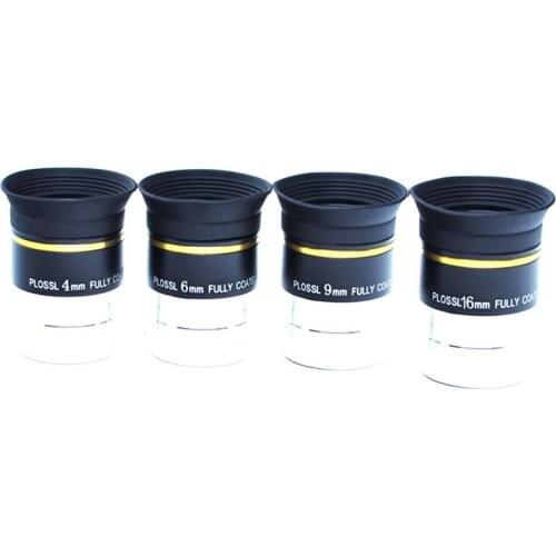 1.25inch Telescope Plossl Eyepiece 4/6/9/16mm Alloy Frame+HD Optical Glass Lens with FMC Astronomical Telescope Accessories