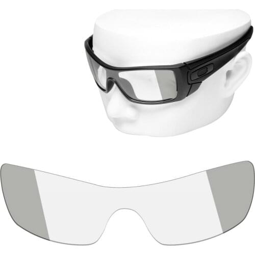 OOWLIT Replacement Lenses of Eclipse Grey Photochromic for-Oakley Batwolf OO9101 Sunglasses