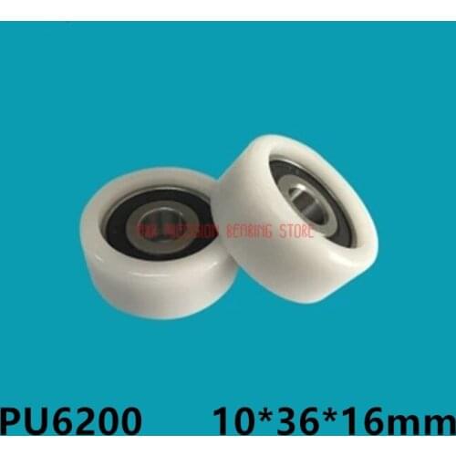 Plastic bearing wheel roller pulley 6200 plastic coated plastic bearing 10*36*16 widening heightening bearing pulley wheel
