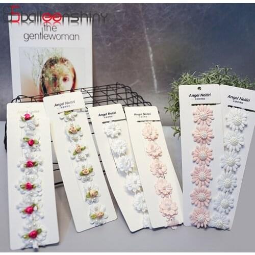 BalleenShiny Baby Newborn Hair Accessories Full Moon Birthday Headdress for Lace Flower Hair Band Little Princess Accessories