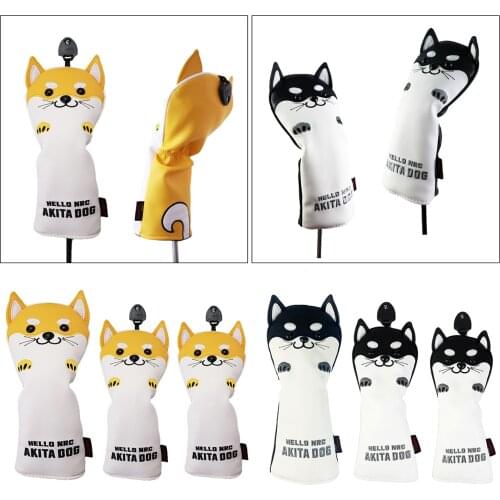 Durable PU Leather Golf Driver Head Cover No. 1, 3/5 FW, UT Protector With No. Tag Wood Driver 400cc Head Cover