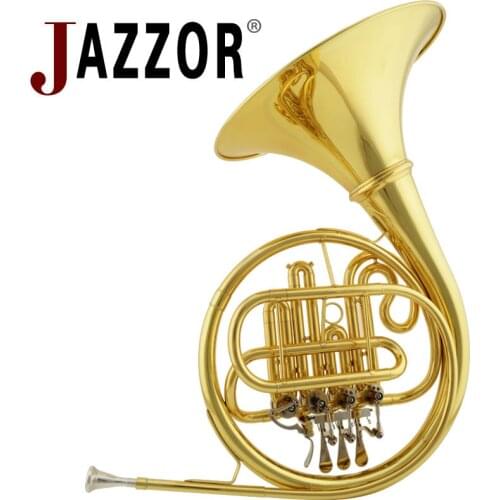 Professional JAZZOR JBFH-700 French Horn B Flat Separated Bell brass body 4 key French horn entry model Gold Lacquer instruments