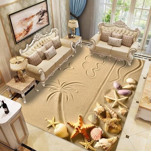 European and American Simple 3D Ocean Multi-type Bedroom Living Room Kitchen Floor Mat Customized Geometric Carpet Anime rug