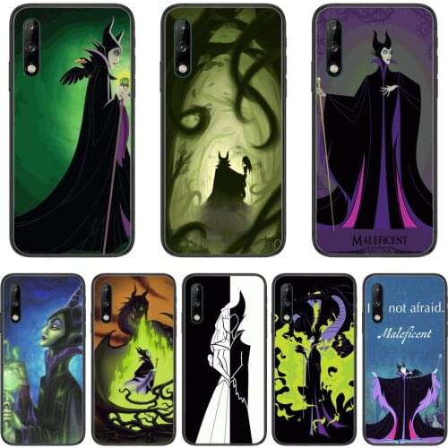Disney Maleficent Witch Clear Phone Case For Huawei Y 5 6 7 8 9 A P S Pro 2020 2019 Black Etui Coque Hoesjes Comic Fashion