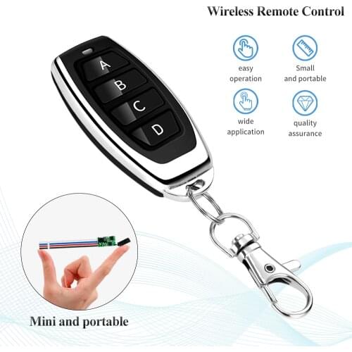 433MHz RF Lamp Controller Micro Receiver DC 3.6V-12V 1CH Mini Module Controller Wireless Remote Control Switch Power Transmitter