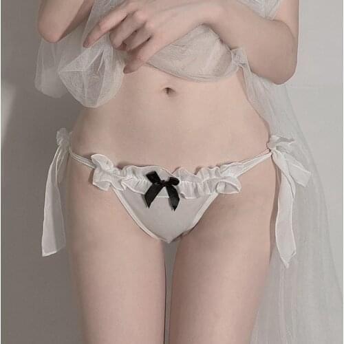 Sexy Japanese Lolita Style Full Lace Panties for Women Two-dimensional Lace Pants Girl Cute Underwear Transparent Brief