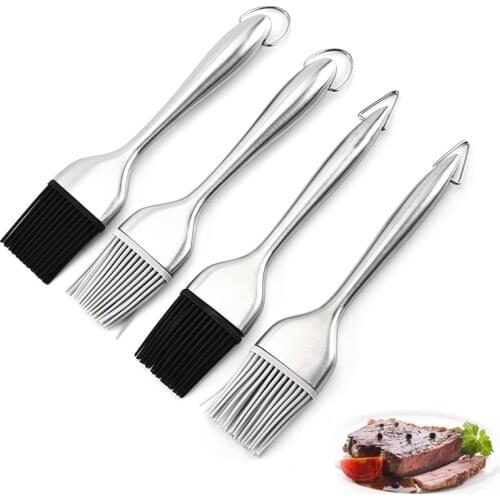 Stainless Steel Barbecue Brush Creative Tool Oil Household Silicone Sweep Barbeque Accessories