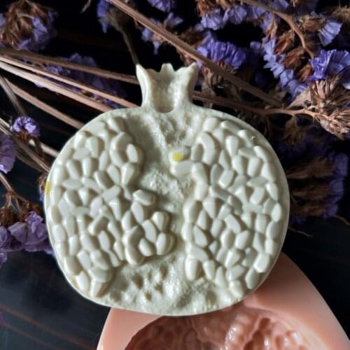 SG0011 PRZY Silicone Mold Pomegranate Soap Molds Silicone Fondant Mould Fruit Half Pomegranate Clay Resin Gypsum Chocolate Candy
