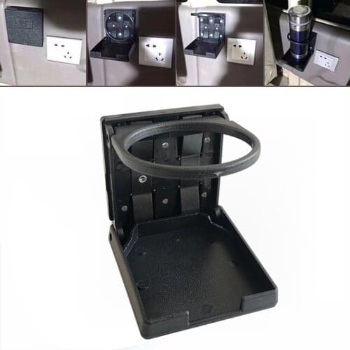 Universal Fold Up Drink Holder with Screws Cup Holders for Marine Automotive Yacht Car Boat Truck Van Home Black