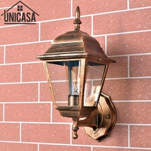 Vintage Outdoor Wall Lights Garden Bar Antique Wall Sconce Bronze Aluminum Industrial Pathway Lighting Indoor LED Lamp metal