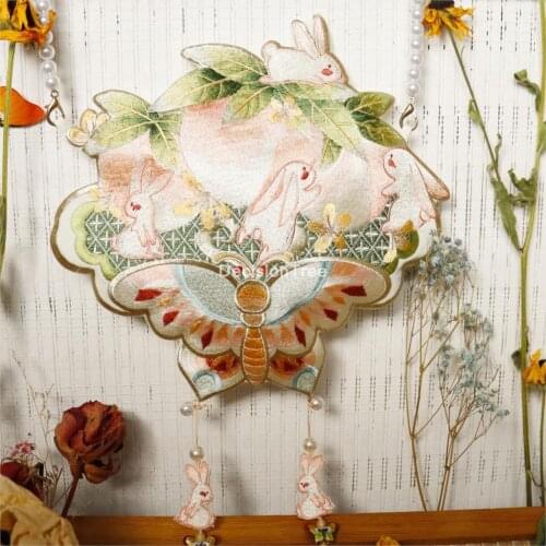 2021 chinese traditional hanfu bag butterfly embroidery tassel floral pearl chain bags shoulder crossbody bag totes circular bag