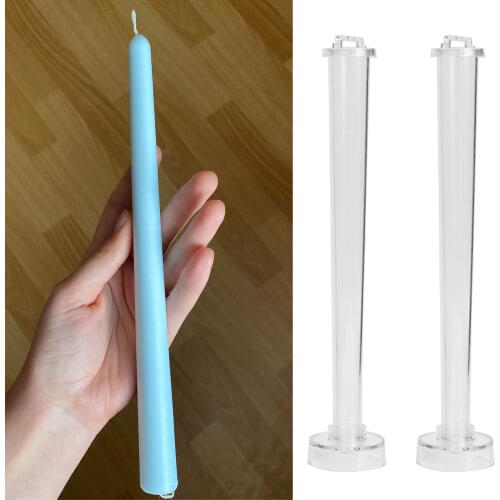26cm Cylindrical Candle Mold DIY Handmade Craft Scented Candle Making Meterial Long Rod Shape Acrylic Plastic Mould Home Decor