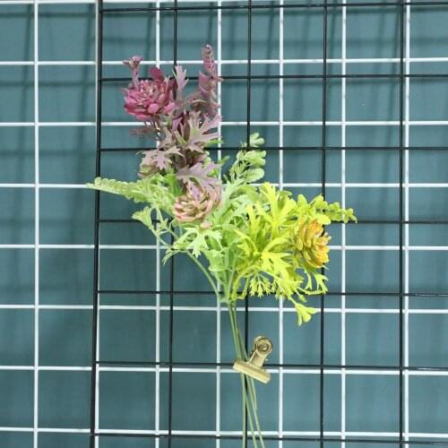 3Pcs Artificial flowers Gem Lotus branch with leaves wedding party decor flores fake plants flower arrangement home decor flores