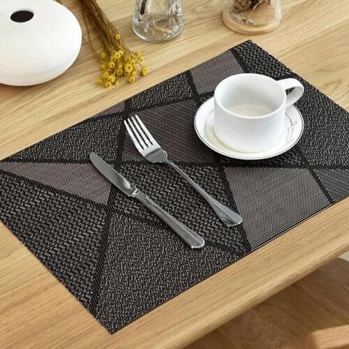 6Pcs Europe Style Placemat Waterproof Decoration Mat Heat-Resistant Table Mat Dishes Coaster Tableware Mat for Table