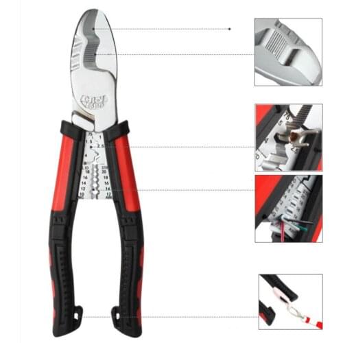 7'' Multitool Wire Pliers Long Nose Pliers Jewelry Making Hand Tools Wire Cutter Wire Stripper Crimping Tool for Home