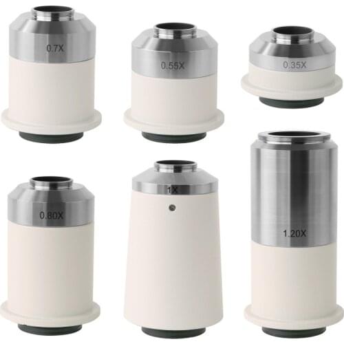 FYSCOPE Microscope C-mount adaptor 0.35x 0.55x 0.7x 1x 1.2x 1.5x Microscope C mount adapter compatible for nikon microscope