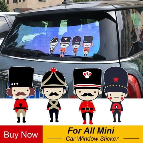 British Cool Soldiers Car Sticker Auto Window Windshield Body Decal For MINI Cooper JCW One Car Styling Decoration Accessories