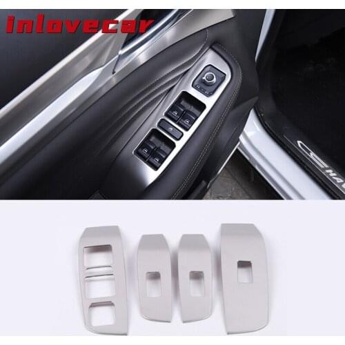 For Haval F7 F7X 2018 2019 Car Window Switch Panel Trims Stainless Decorative Interior Parts Frame Mouldings Auto Accessories