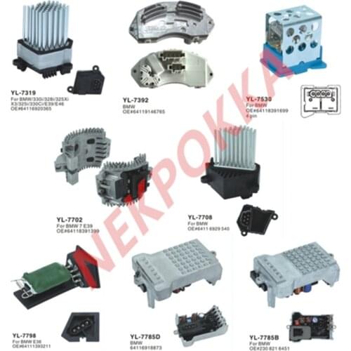 Free Shipping,Electric resistance of automobile air conditioner fan for BMW 320/328/325/330/E39/E46/X3/X5/X6