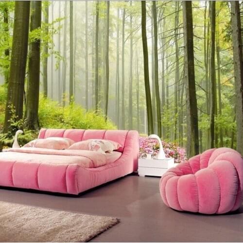 Custom Size Photo living room bedroom sofa TV background waterproof wallpaper forest landscape wallpaper mural