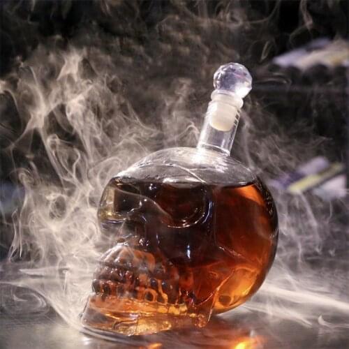Crystal Skull Head Whiskey Wine Glass Creative Vodka-Shot Tea Drinking Shot Bottle Decanter Drinkware Bar Tools Halloween Gift