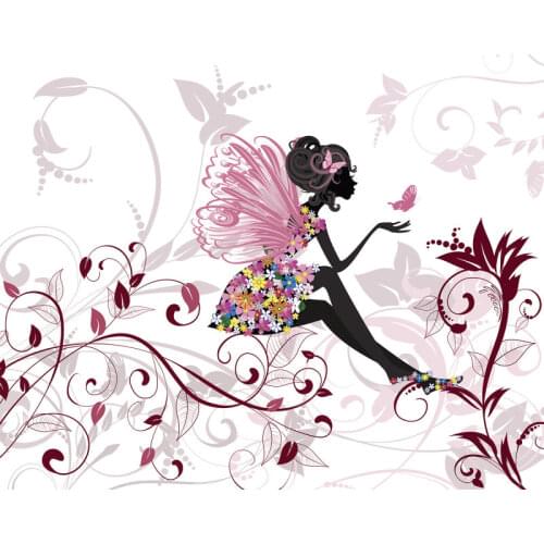 JMINE Div 5D Fairy Flower butterfly angel Full Diamond Painting cross stitch kits art Cartoon 3D paint by diamonds