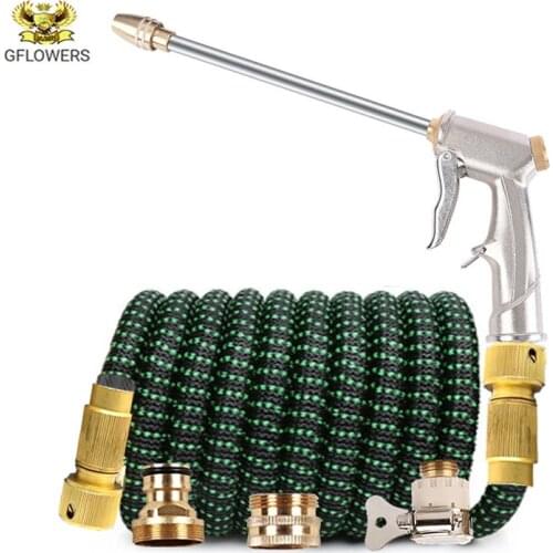 GFLOWERS hot garden hose hose expandable flexible extensible water hose garden magic hose for car wash stretch