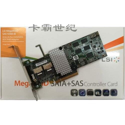 LSI Megaraid SAS 9260-8i LSI00198 raid array card (with 9261-8i)