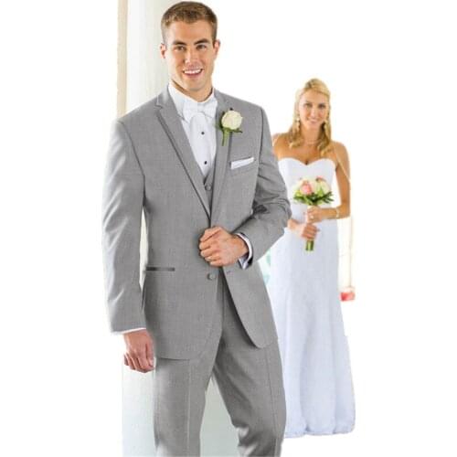 Men suits classic Wedding suits Lapel mens wedding tuxedos for men groom suits three piece Suit(Jacket+Pants+vest+Bow Tie)