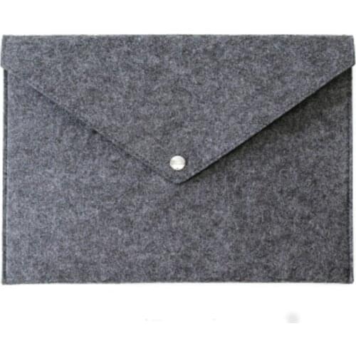 Soft Bussiness Laptop Wood Felt Sleeve Bag For Apple Macbook Air Pro Retina Case A4 File Package