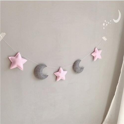 Baby Room Decor Baby Bumper For Newborns Moon Star Shaped Wall Hanging Tent Decoration Infant Sleeping Cot Bedding Sets New